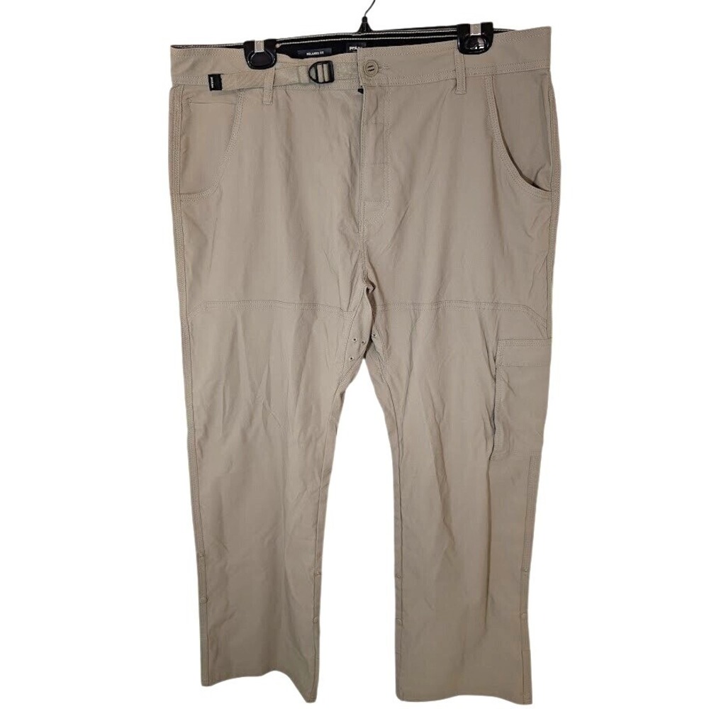 Prana Mens Hiking Pants‎ Relaxed Fit Outdoor Khaki 36x30